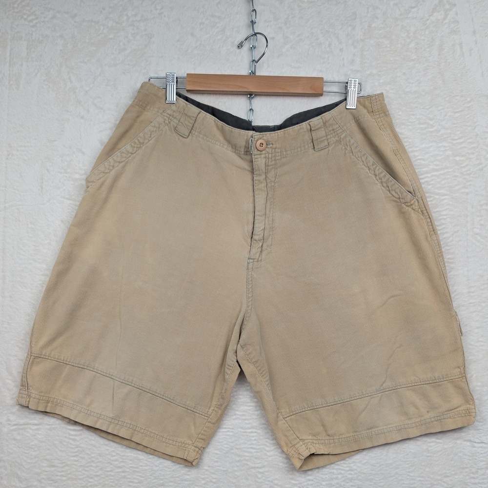 VTG Billabong Cargo Shorts Men's 36 Tan 9" Corduroy Relaxed Fit Skater Surf Y2K